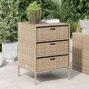 Armoire de rangement de jardin beige 55x59x80 cm résine tressée 556575556575