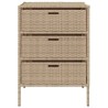 Armoire de rangement de jardin beige 55x59x80 cm résine tressée 556575556575