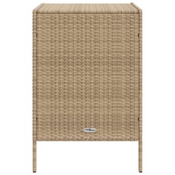 Armoire de rangement de jardin beige 55x59x80 cm résine tressée 556575556575