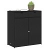 Armoire de rangement de jardin noir 105x55x113cm résine tressée 556576556576
