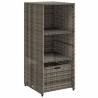 Armoire de rangement de jardin gris 50x55x115 cm résine tressée 556582556582