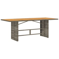 Table de jardin avec dessus en bois d'acacia gris 190x80x74 cm 556594556594