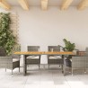 Table de jardin avec dessus en bois d'acacia gris 190x80x74 cm 556594556594