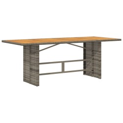 Table de jardin avec dessus en bois d'acacia gris 190x80x74 cm 556594556594