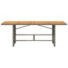 Table de jardin avec dessus en bois d'acacia gris 190x80x74 cm 556594556594
