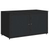 Armoire de rangement jardin noir 110x55x60,5 cm résine tressée 556600556600