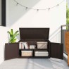 Armoire de rangement jardin marron 110x55x60,5cm résine tressée 556601556601