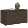 Armoire de rangement jardin marron 110x55x60,5cm résine tressée 556601556601