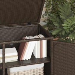 Armoire de rangement jardin marron 110x55x60,5cm résine tressée 556601556601