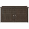 Armoire de rangement jardin marron 110x55x60,5cm résine tressée 556601556601