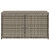 Armoire de rangement jardin gris 110x55x60,5 cm résine tressée 556602556602