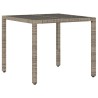 Table de jardin dessus en verre Gris 90x90x75 cm Résine tressée 556605556605
