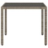 Table de jardin dessus en verre Gris 90x90x75 cm Résine tressée 556605556605