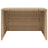 Garage pour robot tondeuse beige 86x90x52/57 cm résine tressée 556609556609