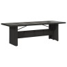 Table de jardin dessus en verre noir 240x90x75cm résine tressée 556613556613