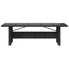 Table de jardin dessus en verre noir 240x90x75cm résine tressée 556613556613