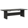 Table de jardin dessus en verre noir 240x90x75cm résine tressée 556613556613