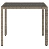 Table de jardin dessus en verre Gris 90x90x75 cm Résine tressée 556615556615