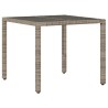Table de jardin dessus en verre Gris 90x90x75 cm Résine tressée 556615556615