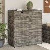 Armoire de rangement de jardin gris 105x55x113cm résine tressée 556616556616