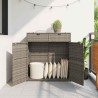 Armoire de rangement de jardin gris 105x55x113cm résine tressée 556616556616