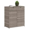 Armoire de rangement de jardin gris 105x55x113cm résine tressée 556616556616