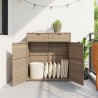 Armoire de rangement jardin beige 105x55x113 cm résine tressée 556617556617