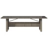 Table de jardin dessus en verre Gris 240x90x75cm Résine tressée 556618556618