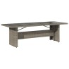 Table de jardin dessus en verre Gris 240x90x75cm Résine tressée 556618556618