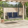 Banc à bascule avec coussins Gris 119 x 56 x 48 cm Résine tressée 556619556619