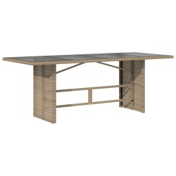 Table de jardin dessus en verre beige 190x80x74 cm 556628556628