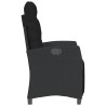 Ensemble de bistro 3 pcs avec coussins noir résine tressée 556630556630