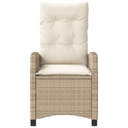 Ensemble de bistro 3 pcs avec coussins beige résine tressée 556641556641