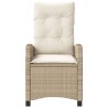 Ensemble de bistro 3 pcs avec coussins beige résine tressée 556641556641
