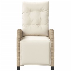 Ensemble de bistro 3 pcs avec coussins beige résine tressée 556643556643