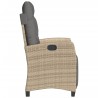 Ensemble de bistro 3 pcs coussins mélange beige résine tressée 556645556645