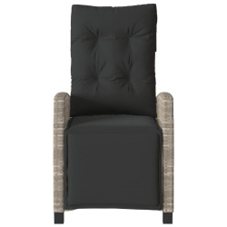 Ensemble de bistro 3 pcs et coussins gris clair résine tressée 556647556647