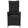 Ensemble de bistro 3 pcs avec coussins noir résine tressée 556648556648