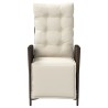 Ensemble de bistro 3 pcs avec coussins marron résine tressée 556651556651
