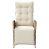 Ensemble de bistro 3 pcs avec coussins beige résine tressée 556652556652