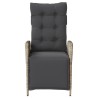 Chaises inclinables de jardin lot de 2 avec repose-pied rotin 556654556654