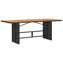 Table de jardin avec dessus en bois d'acacia noir 190x80x74 cm 556655556655