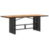 Table de jardin avec dessus en bois d'acacia noir 190x80x74 cm 556655556655