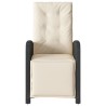 Chaises inclinables de jardin lot de 2 repose-pied noir rotin 556658556658