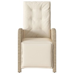 Chaises inclinables de jardin lot de 2 avec repose-pied rotin 556660556660