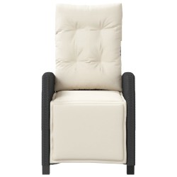 Ensemble de bistro 3 pcs avec coussins noir résine tressée 556662556662