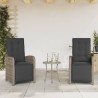 Ensemble de bistro 3 pcs avec coussins gris résine tressée 556676556676
