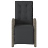 Ensemble de bistro 3 pcs avec coussins gris résine tressée 556676556676