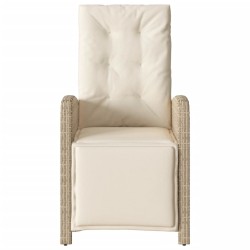 Ensemble de bistro 3 pcs avec coussins beige résine tressée 556679556679