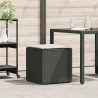 Boîte à coussins avec stockage Noir 50 x 50 x 50 cm polyrotin 556683556683